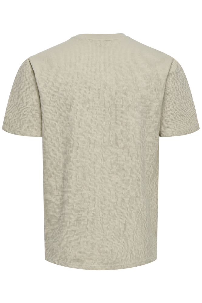 ONSKIAN LIFE REG SEERSUCKER SS TEE 22028692 SILVER LINING